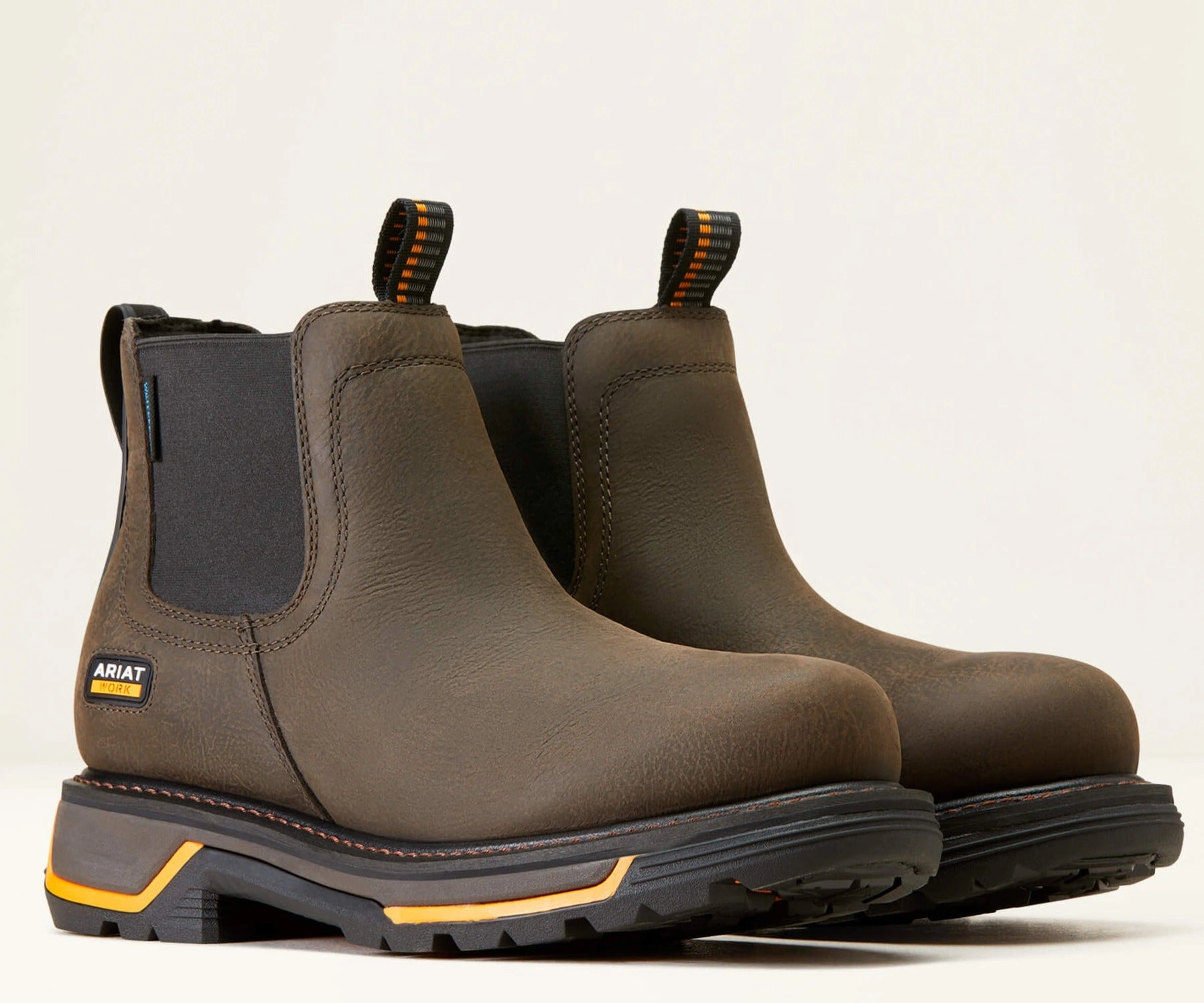 Ariat Big Rig: Iron Coffee Chelsea Boots Built Tough Waterproof Ready to Work